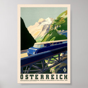 Póster Vintage de Austria Österreich 1935