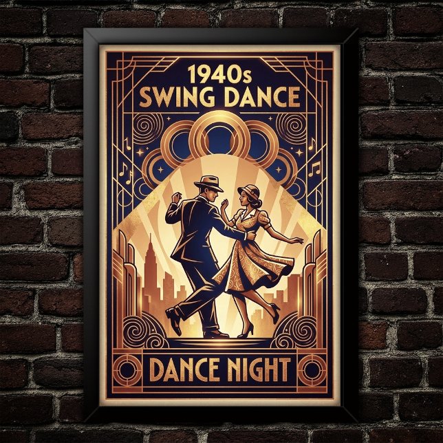 Póster vintage de baile swing (Subido por el creador)