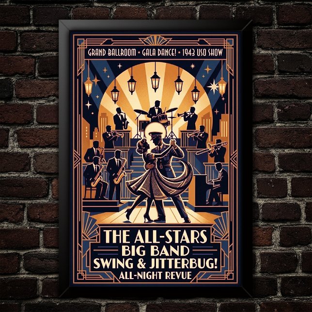 Póster vintage de baile swing (Subido por el creador)
