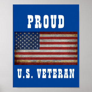 PÓSTER VINTAGE DE BANDERA ESTADOUNIDENSE PERSONALIZADA