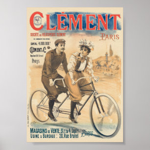 Póster vintage de Clément Paris 1895