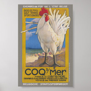 Póster Vintage de Coq-sur-Mer 1923
