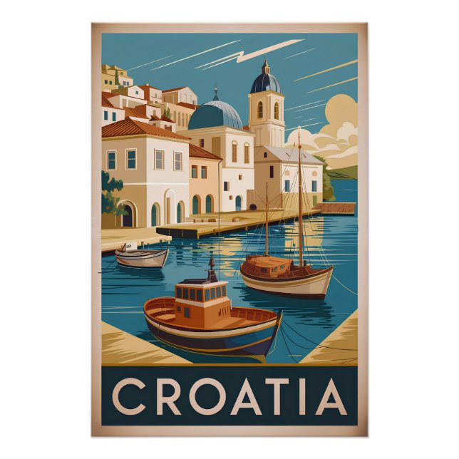 Póster Vintage de Croacia (Anverso)
