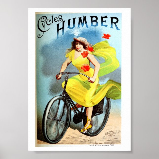 Póster vintage de Cycles Humber (Frente)