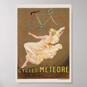 Póster vintage de Cycles Météore 1926