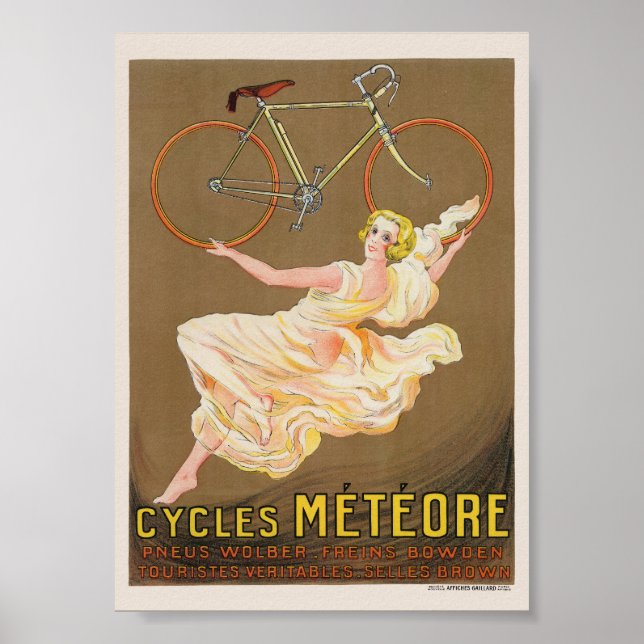 Póster vintage de Cycles Météore 1926 (Frente)