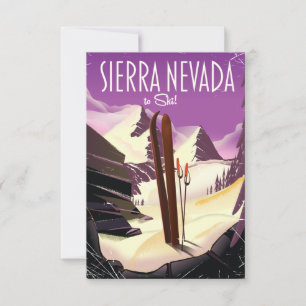 Póster vintage de esquí de Sierra Nevada