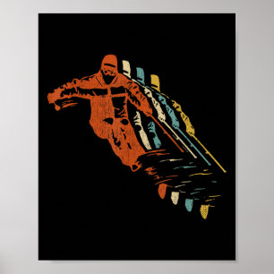 Póster Vintage de esquí retro 8090 Ropa de esquí