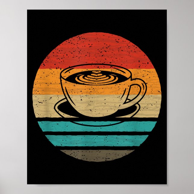Póster Vintage de estilo retro del café (Frente)