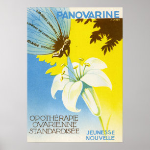 Póster vintage de farmacia médica francesa Panovar