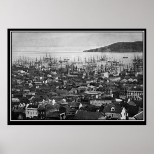 Póster vintage de foto de San Francisco 1851