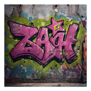 Póster vintage de graffiti callejero en Berlín Ale