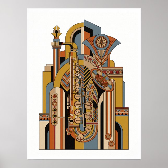 Póster vintage de jazz (Frente)