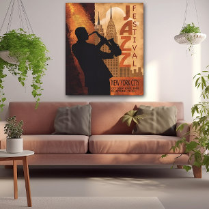 Póster Vintage de Jazz en Nueva York