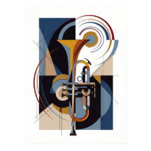 Póster vintage de jazz moderno