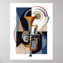 Póster vintage de jazz moderno