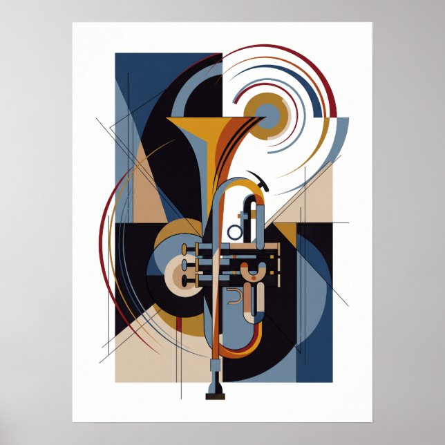 Póster vintage de jazz moderno (Frente)