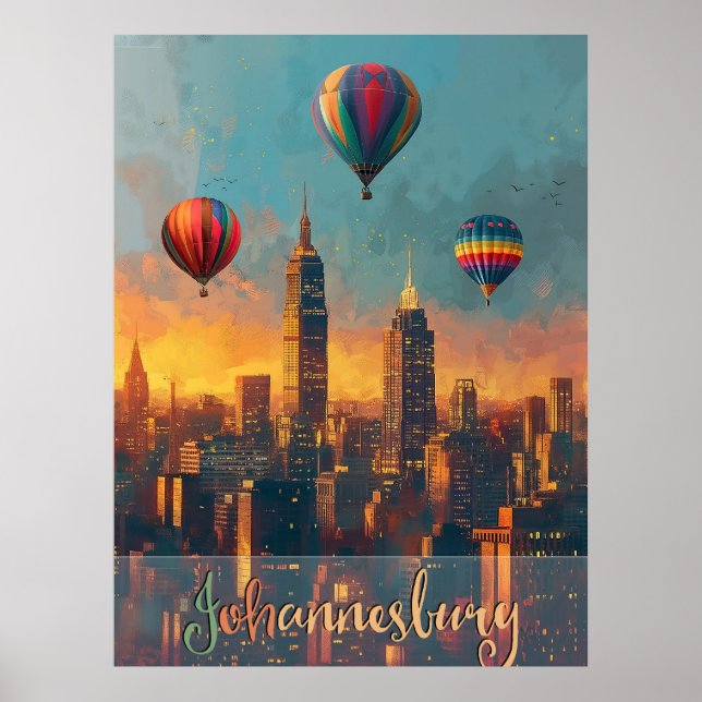 Póster Vintage de Johannesburgo (Frente)