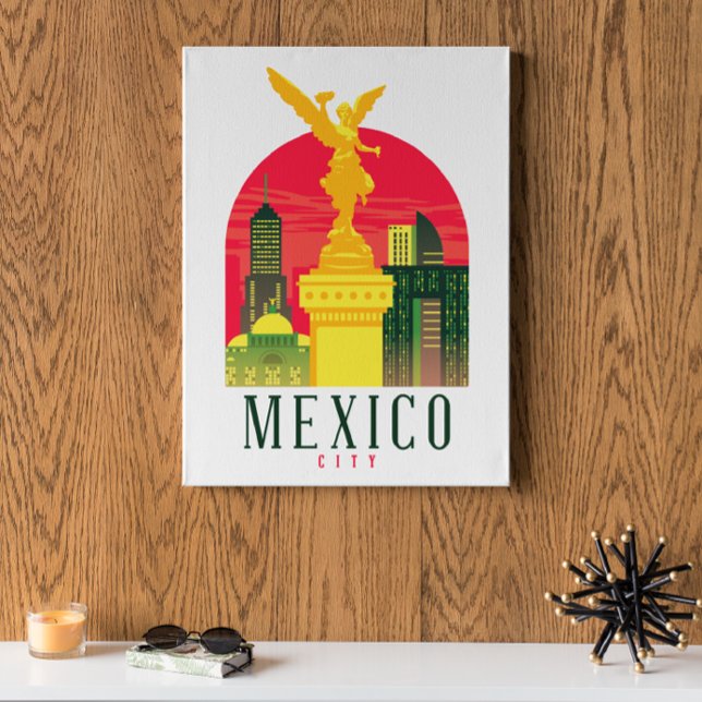 Póster Vintage de la Ciudad de México (Mexico City Vintage Travel Poster)