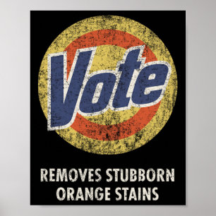 Póster Vintage de la diversión del detergente del voto an