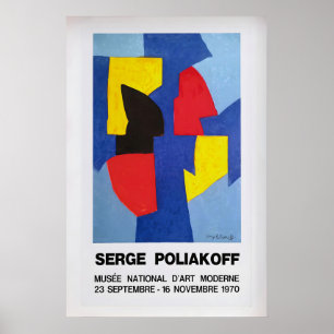 Póster vintage de la exposición de Serge Poliakoff
