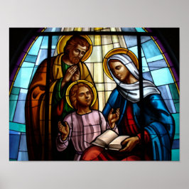 Póster vintage de la santa familia, Jesucristo, Josef, Ma