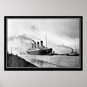 Póster vintage de la serie Titanic Trial Run