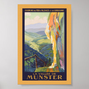 Póster vintage de La Vallée de Munster 1925