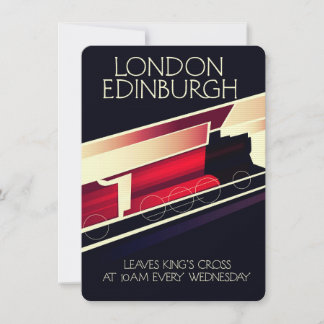 Póster vintage de locomotora Londres Edimburgo