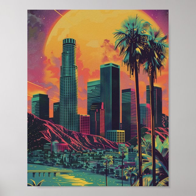 Póster Vintage de Los Ángeles (Frente)
