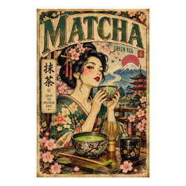 Póster Vintage de Matcha