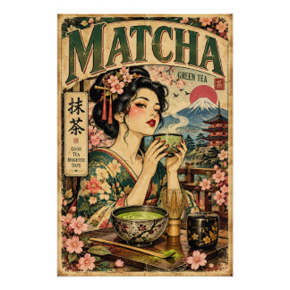 Póster Vintage de Matcha