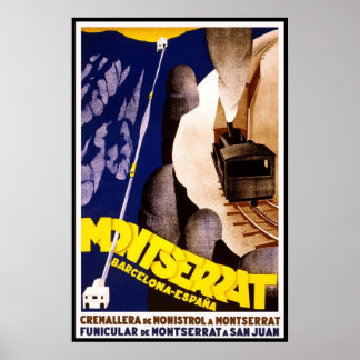 Póster Vintage de Montserrat San Juan