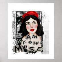 Vintage de mujeres con frida kahlo cita Poster