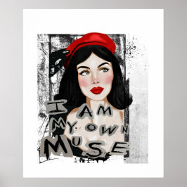 Póster Vintage de mujeres con frida kahlo cita Poster