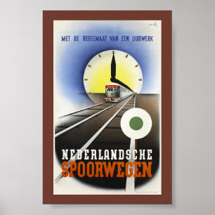Póster Vintage de Nederlandsche Spoorwegen 1939