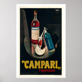 Póster vintage de publicidad de Campari