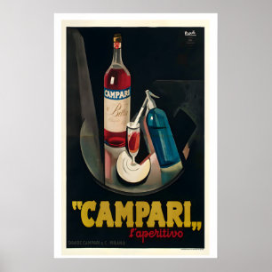 Póster vintage de publicidad de Campari