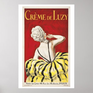 Póster vintage de publicidad de Crema Francesa De