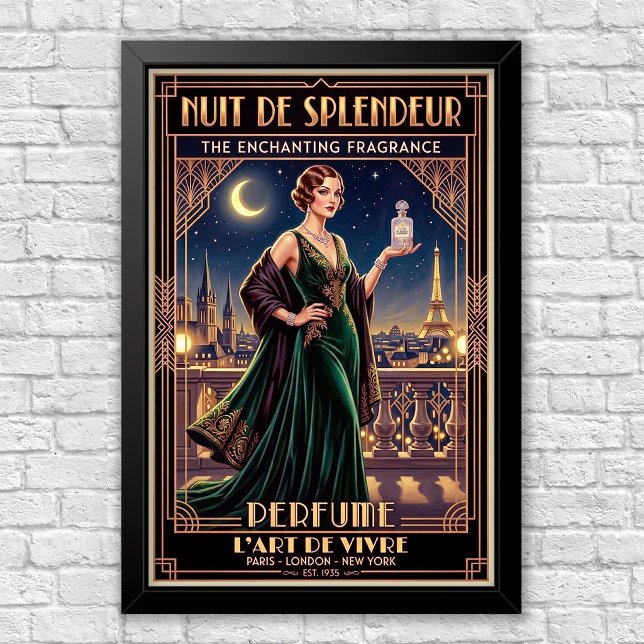 Póster vintage de publicidad de perfume Art Déco (Subido por el creador)