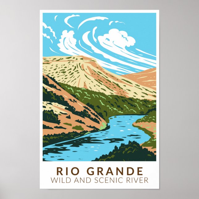 Póster Vintage de Río Grande (Frente)