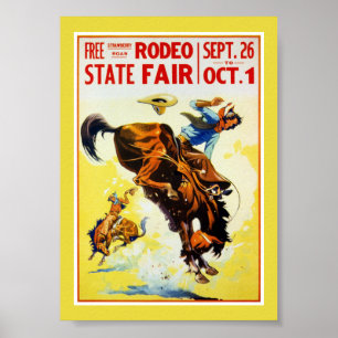 Póster Vintage de Rodeo Restaurado