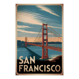 Póster Vintage de San Francisco USA