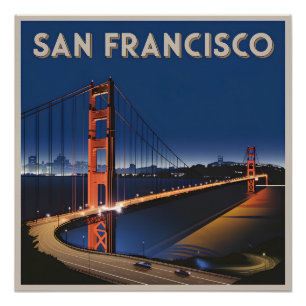 Póster Vintage de San Francisco USA
