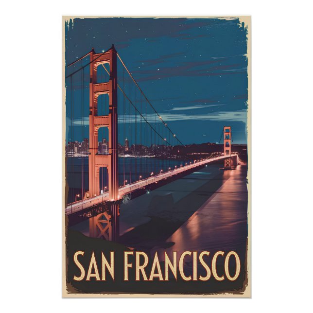 Póster Vintage de San Francisco USA (Anverso)