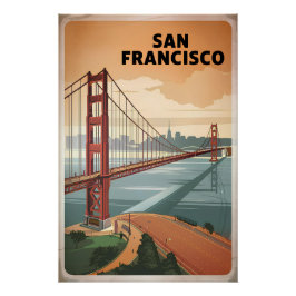 Póster Vintage de San Francisco USA