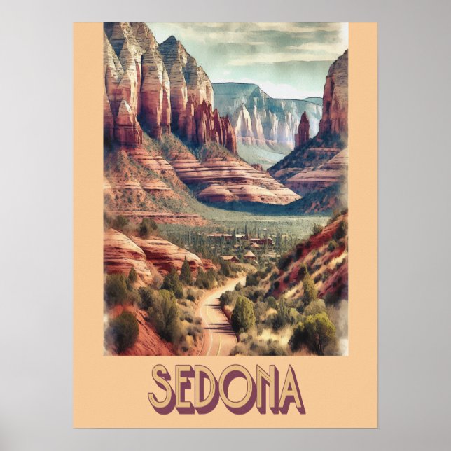 Póster Vintage de Sedona Arizona (Frente)
