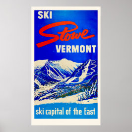 Póster vintage de Ski Stowe Vermont