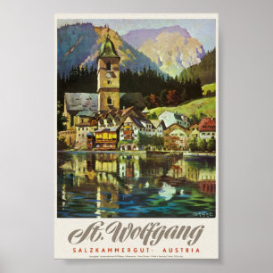 Póster vintage de St. Wolfgang Salzkammergut 1936