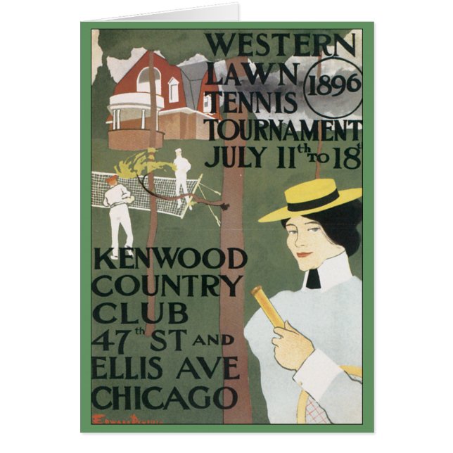 Póster vintage de tenis de Chicago (Frente)